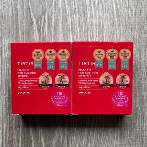 TIRTIR Mask Fit Red Cushion Foundation – #24N Latte – New in Box (Lot of 2)
